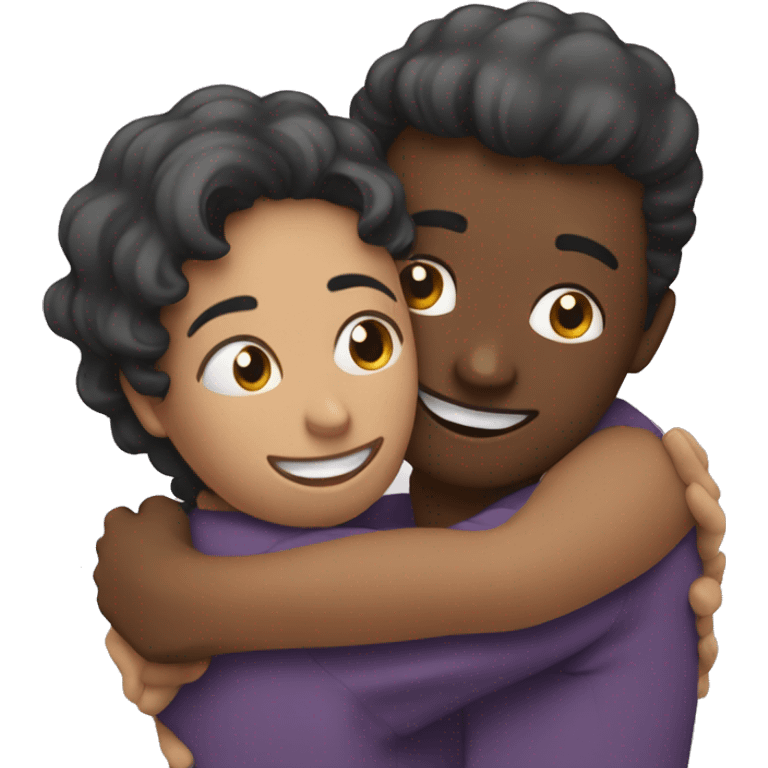 Two people hug each other emoji