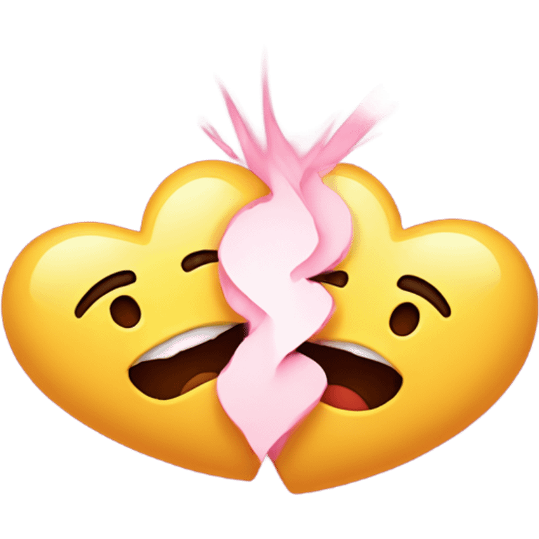 Two hearts beating as one emoji