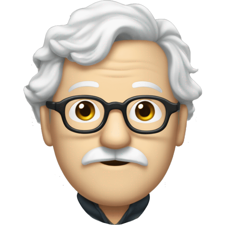 professor filius flitwick from ravenclaw, white skin, mustache, glasses, black hair emoji