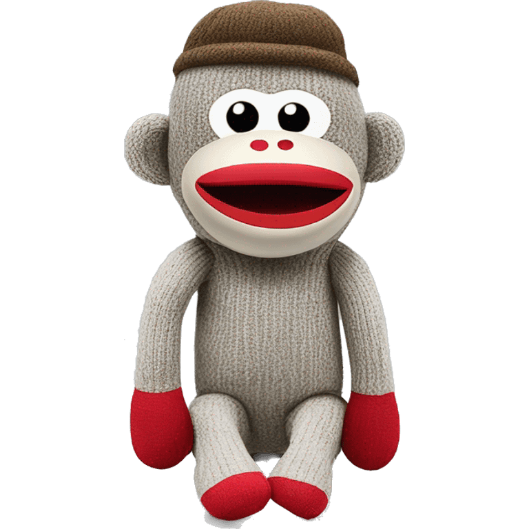 Sock monkey toy emoji