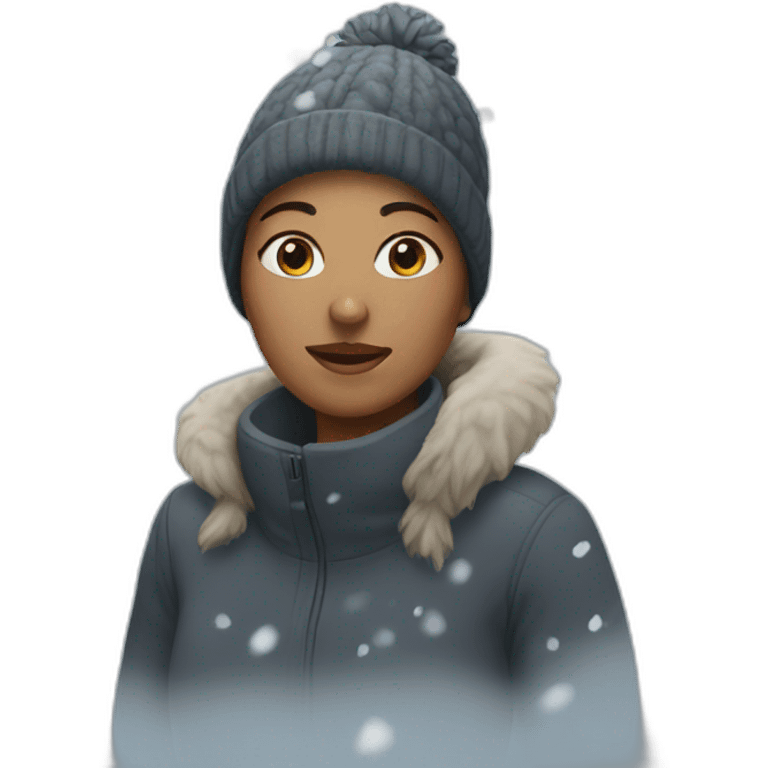 Woman in snow emoji