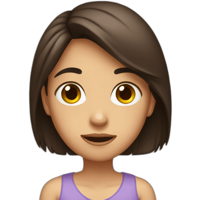 Embarrassed brunette emoji