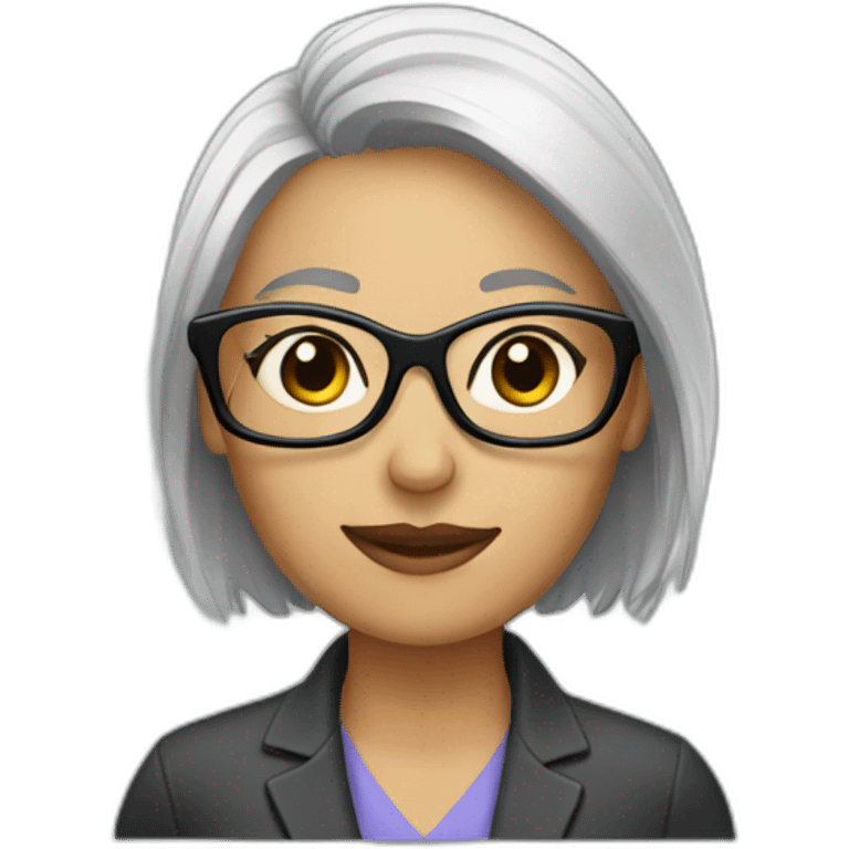 feemaleManager with black glasses emoji