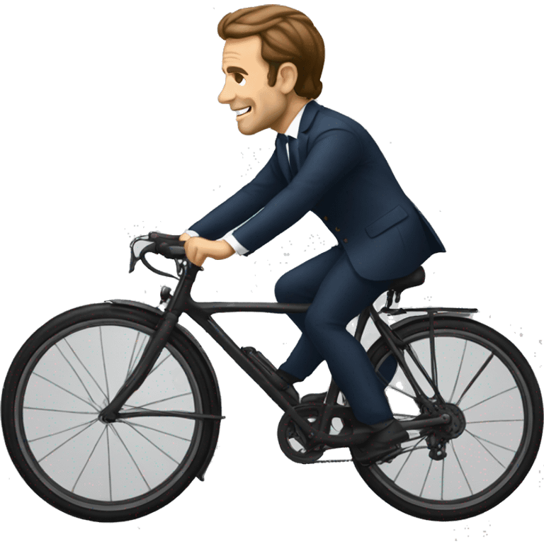 Macron en velo emoji