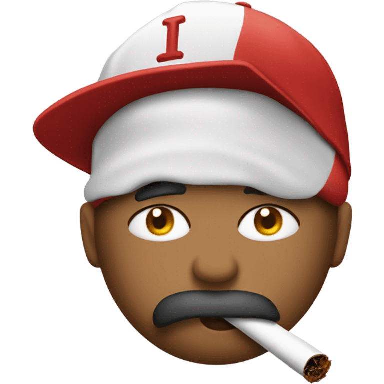 Create Emoji With Base Ball Cap who is smoking emoji