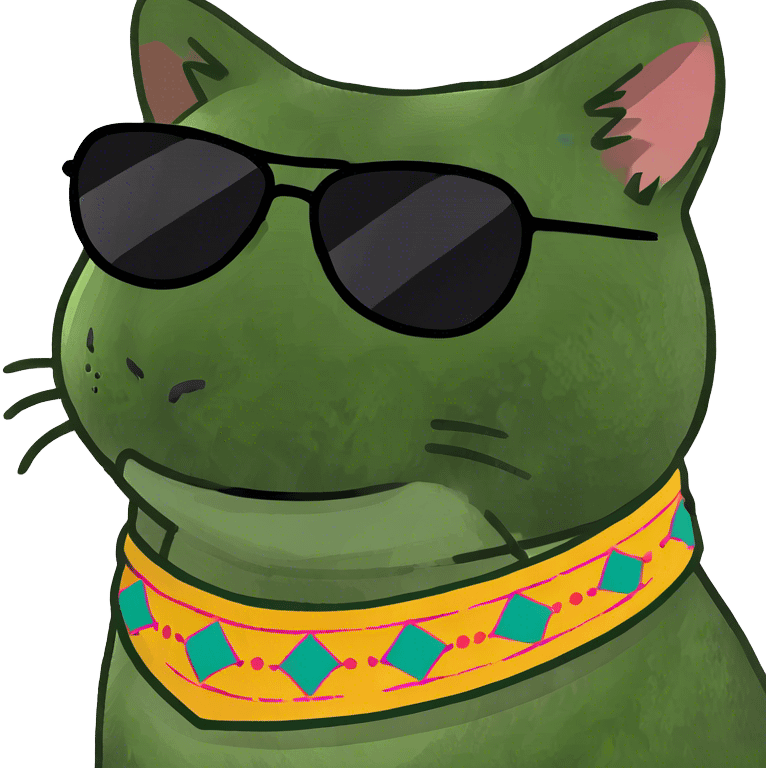 Cat with sunglasses emoji