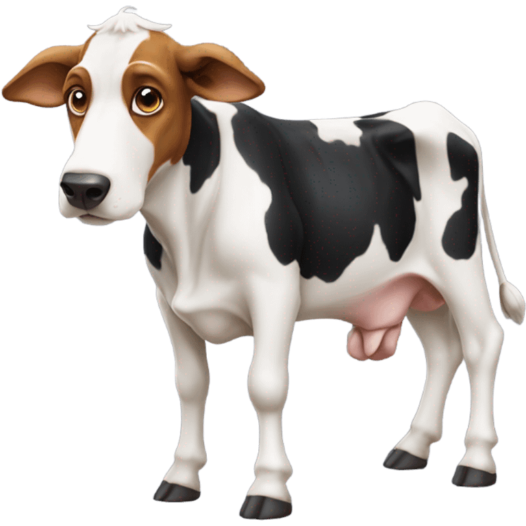 Cow with a beagle head  emoji