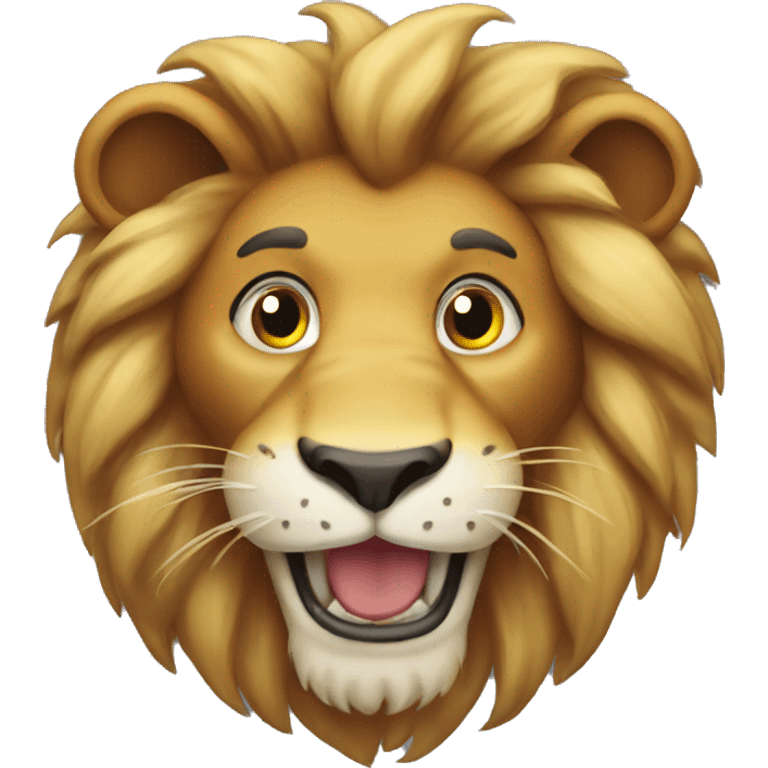 Silly lion emoji