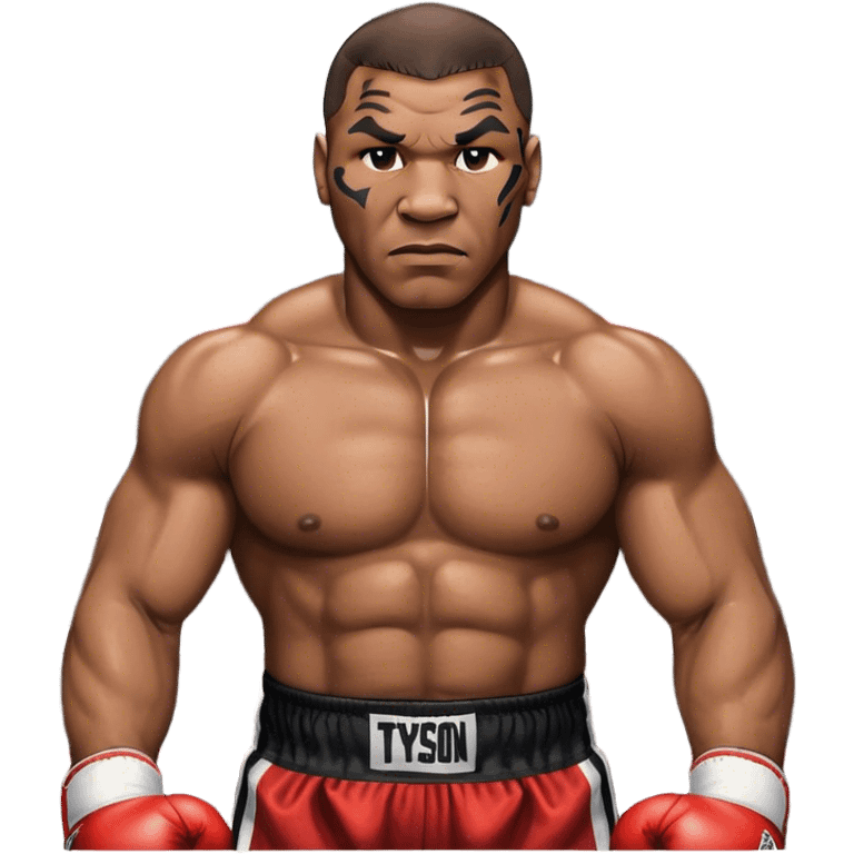 Mike Tyson in the boxing ring, ￼ emoji