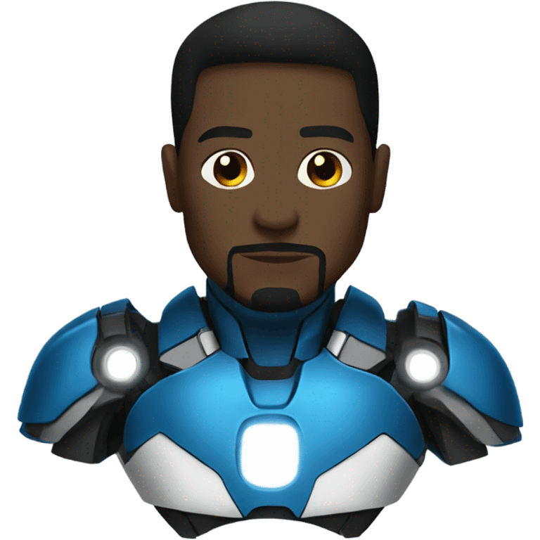 Black and blue Ironman  emoji