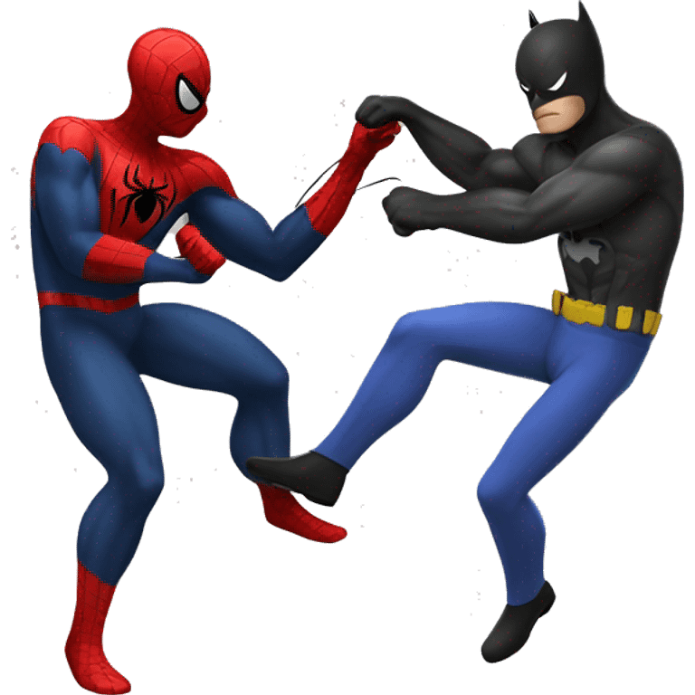 spiderman getting beaten by batman emoji