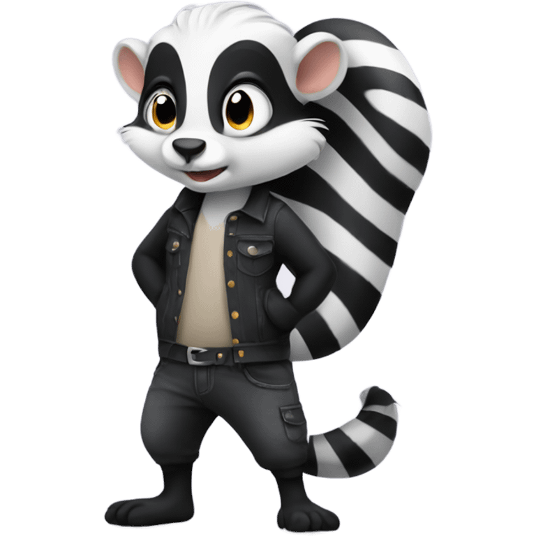 Skunk wearing pants emoji