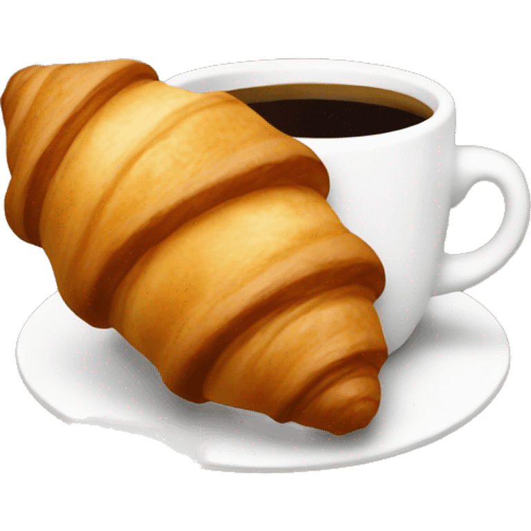 Croissant with coffee  emoji