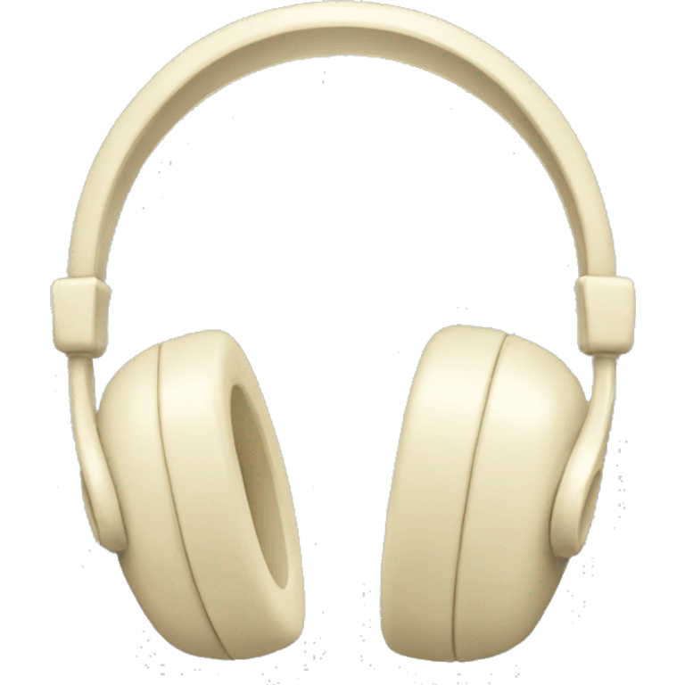 Cream color headphone  emoji