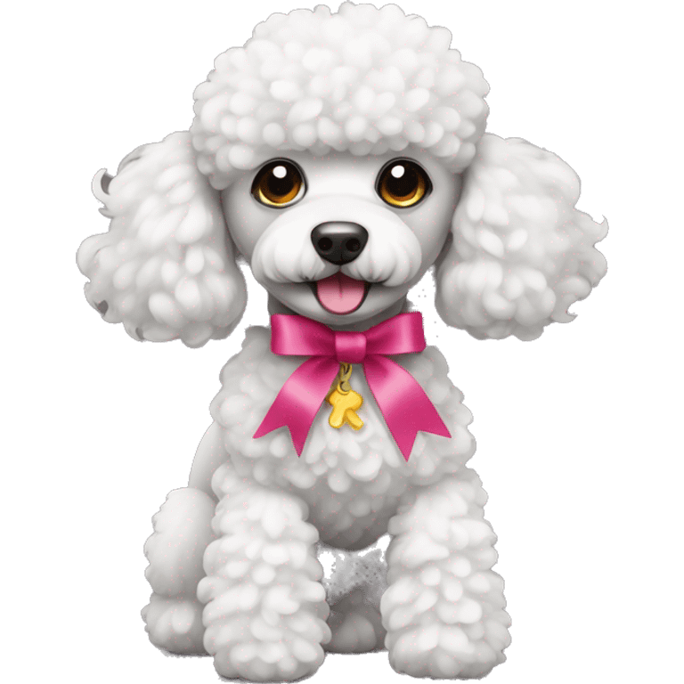 Poodle toy with ribbons  emoji