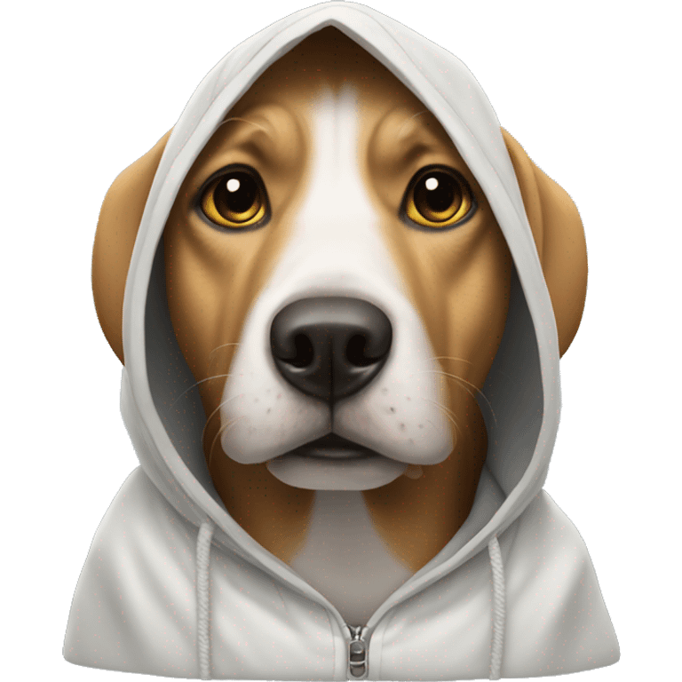 Dog wear a hood emoji