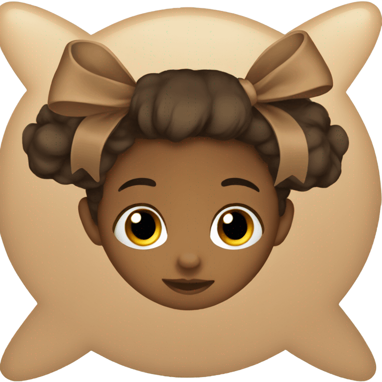 Brown baby bow  emoji