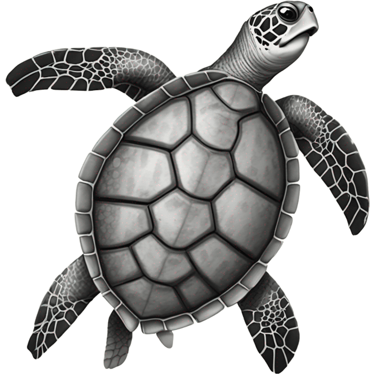 Sketch sea turtle emoji