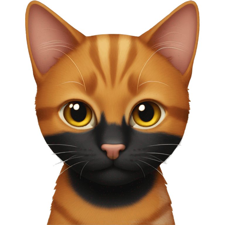 ginger and black cat emoji