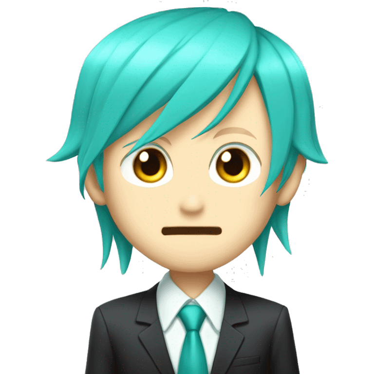 Donald Trump but with Hatsune Miku’s hair  emoji