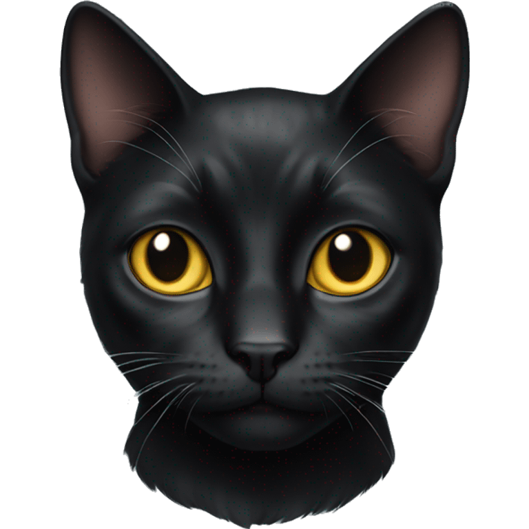 Black cat portrait emoji