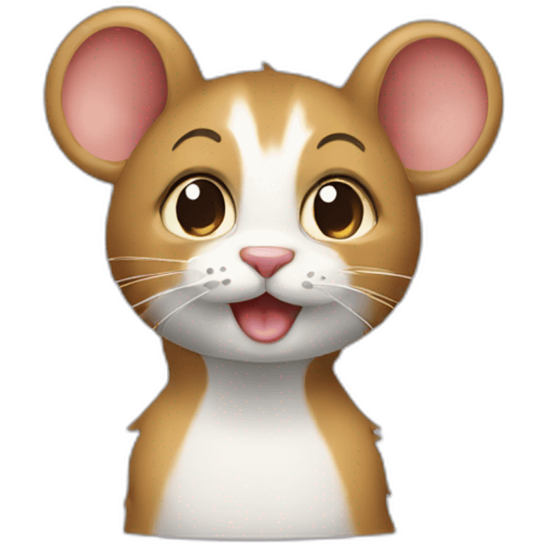 Chat avec souris emoji