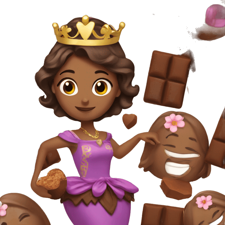 Princesa chocolate emoji