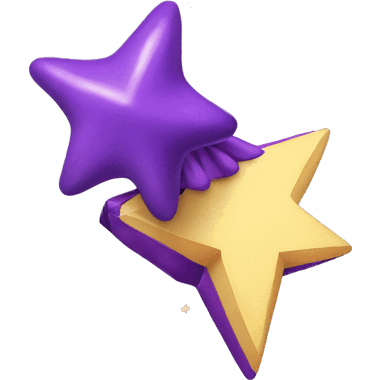 Purple shooting star emoji