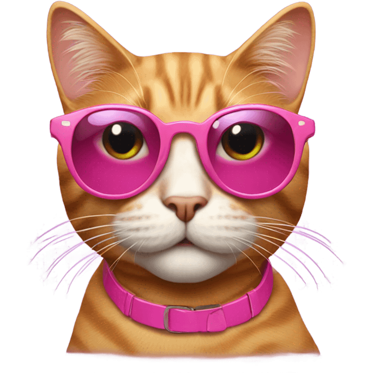 Cool Cat with pink sunglasses emoji