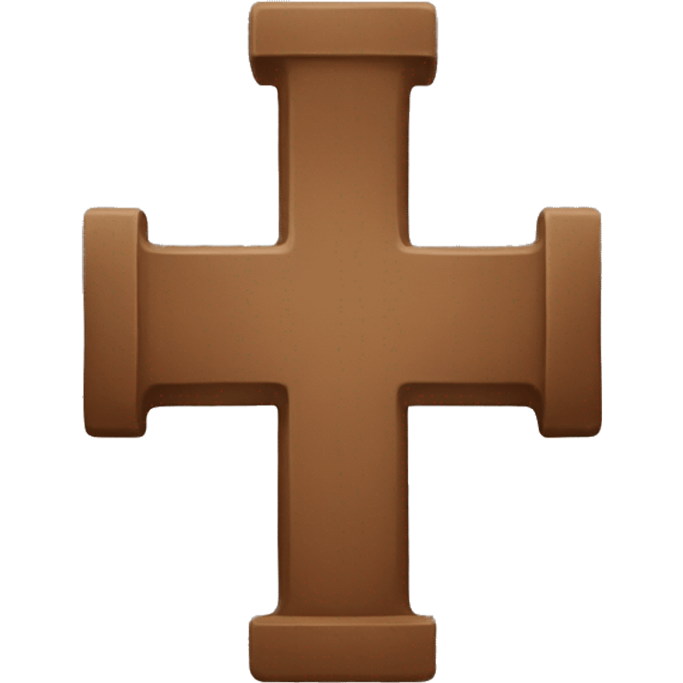 a brown cross for say no emoji