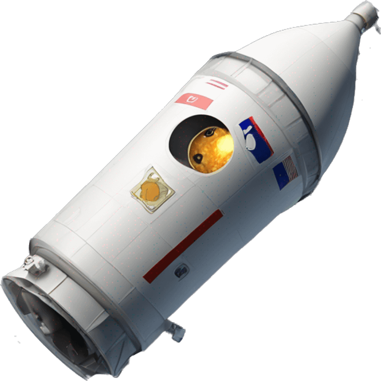 Second stage of a Saturn V rocket in orbit  emoji