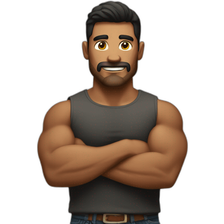 hombre muy musculoso emoji