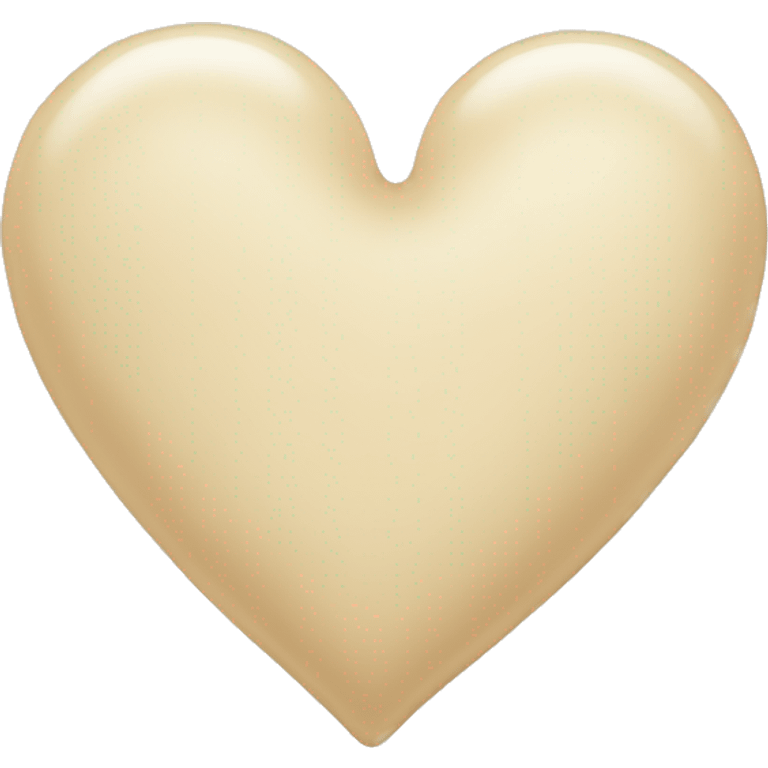 Cream colored heart emoji