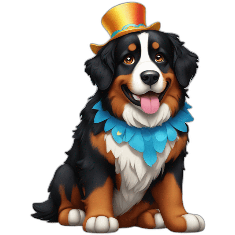 Bernese mountain dog carnaval emoji