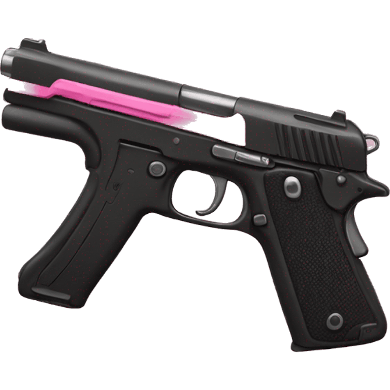 gun with black pink emoji