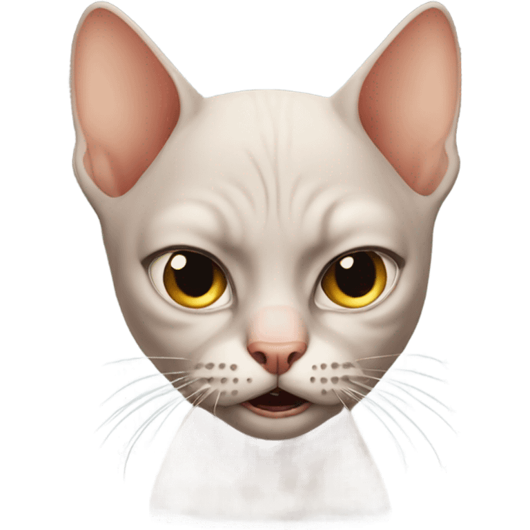 Angry hairless cat emoji