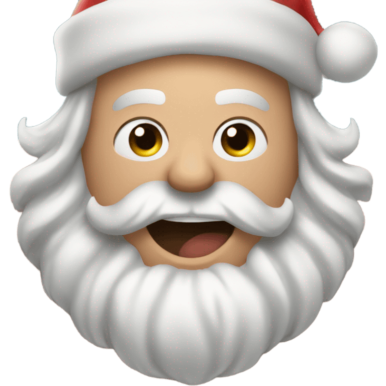 santa holding onto his hairy fat shirtless belly as he laughs emoji