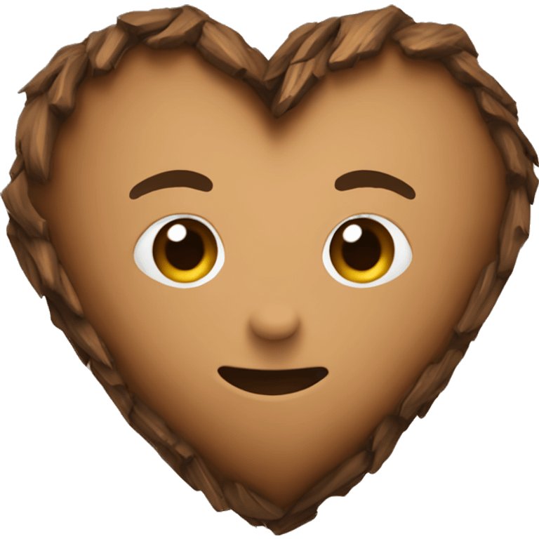 Pine heart brown  emoji