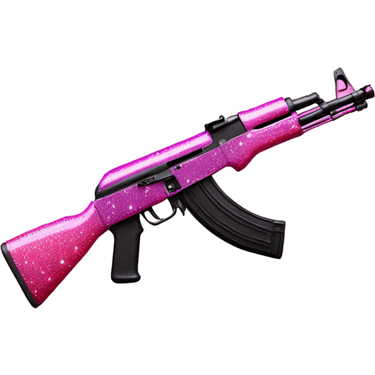 Pink ombre ak47 with glitter  emoji