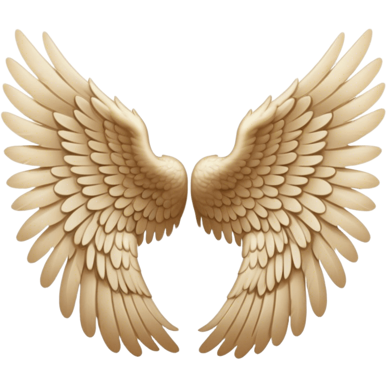 Angel wings beige  emoji