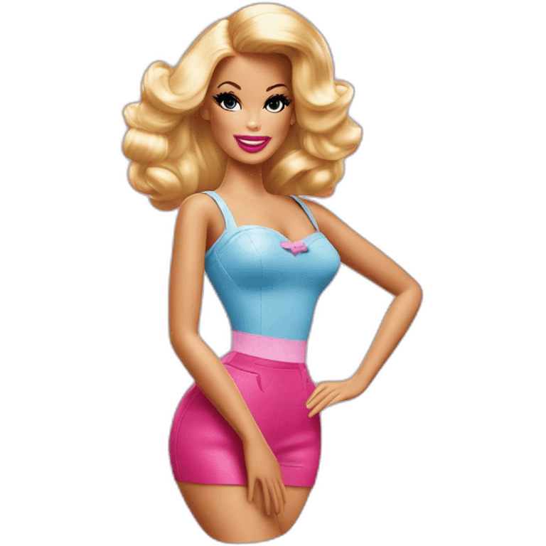 Barbie in this style : Pin-Up emoji