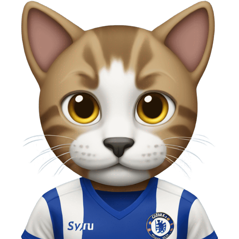 Cat with Chelsea jersey  emoji