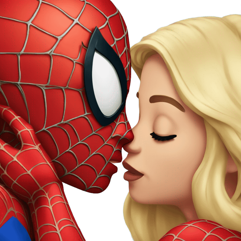 Spiderman kiss spiderman emoji