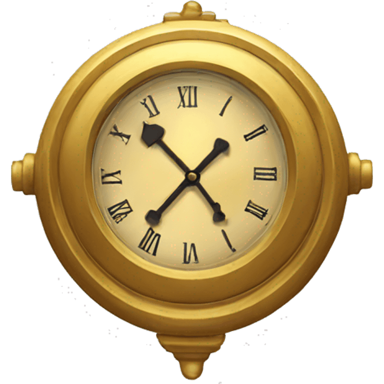 Gold clock emoji