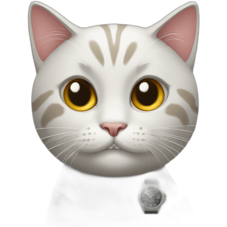 cat and watch emoji