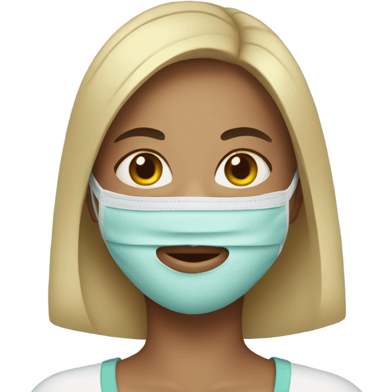 Face mask girl emoji