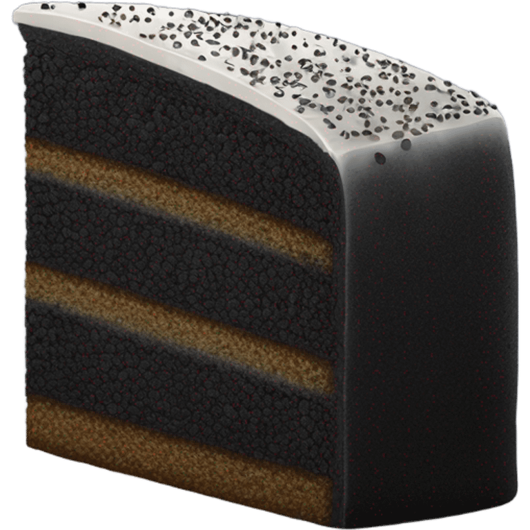 Black sesame cake quarter emoji