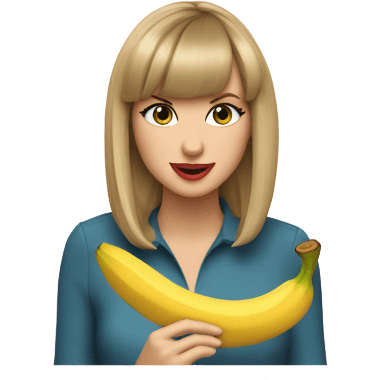 Banana getting peeled by Taylor swift emoji