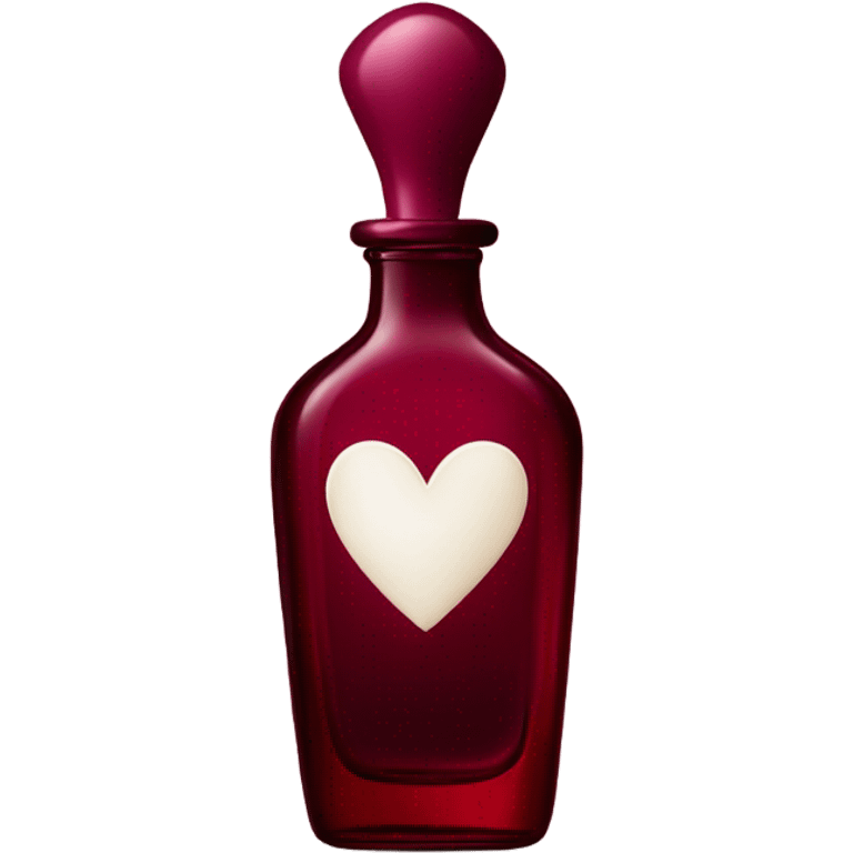 Burgundy perfume heart shaped  emoji