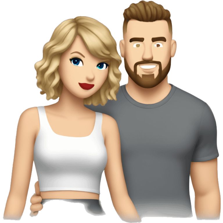 Taylor Swift and Travis Kelce emoji